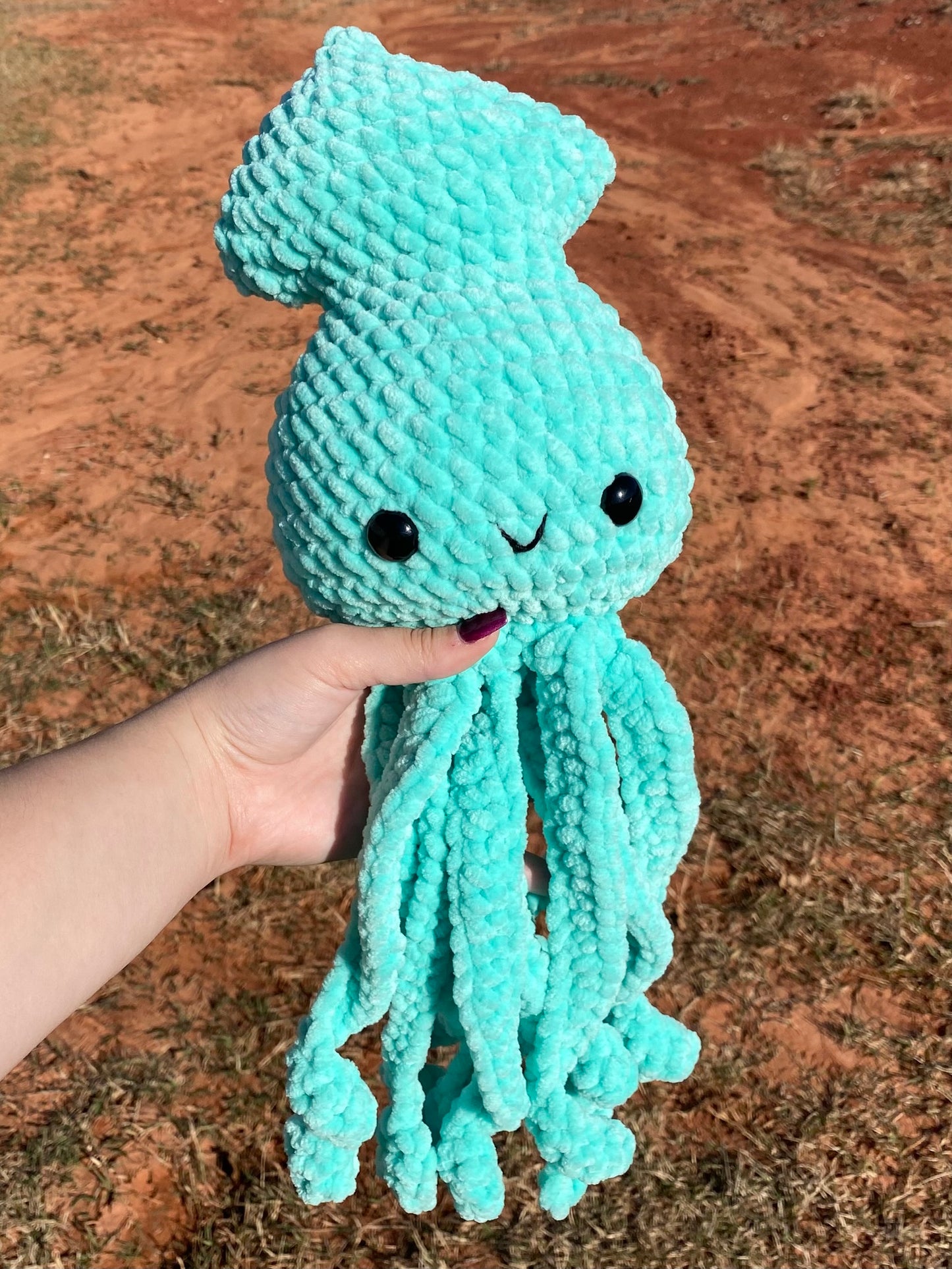 Adorable Crochet Squid Plushie