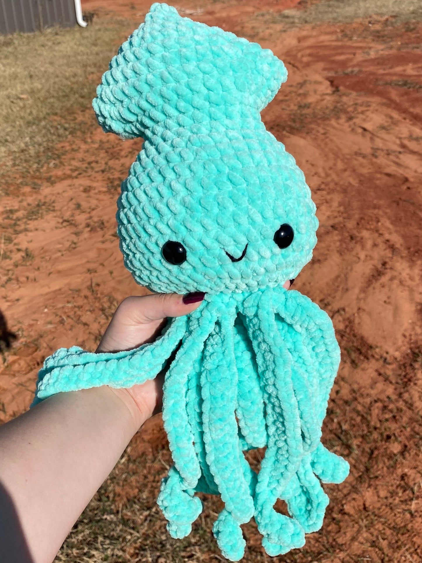 Adorable Crochet Squid Plushie