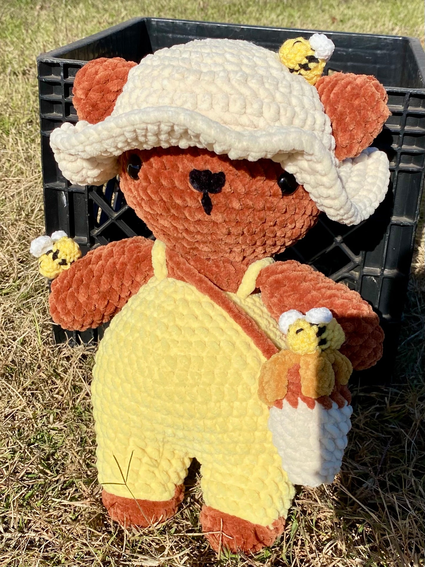 Crochet Bee Bear with Removable Hat