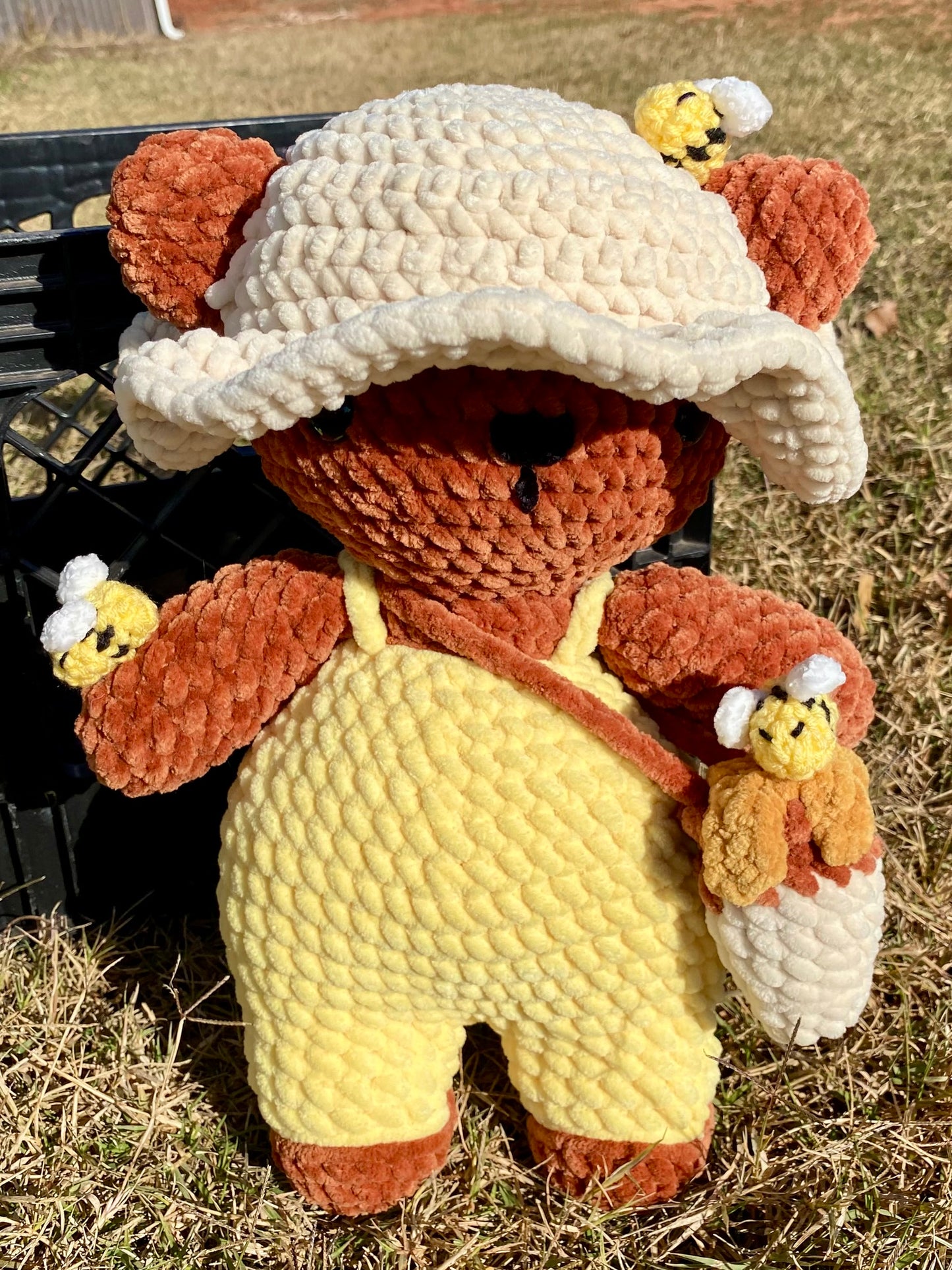 Crochet Bee Bear with Removable Hat