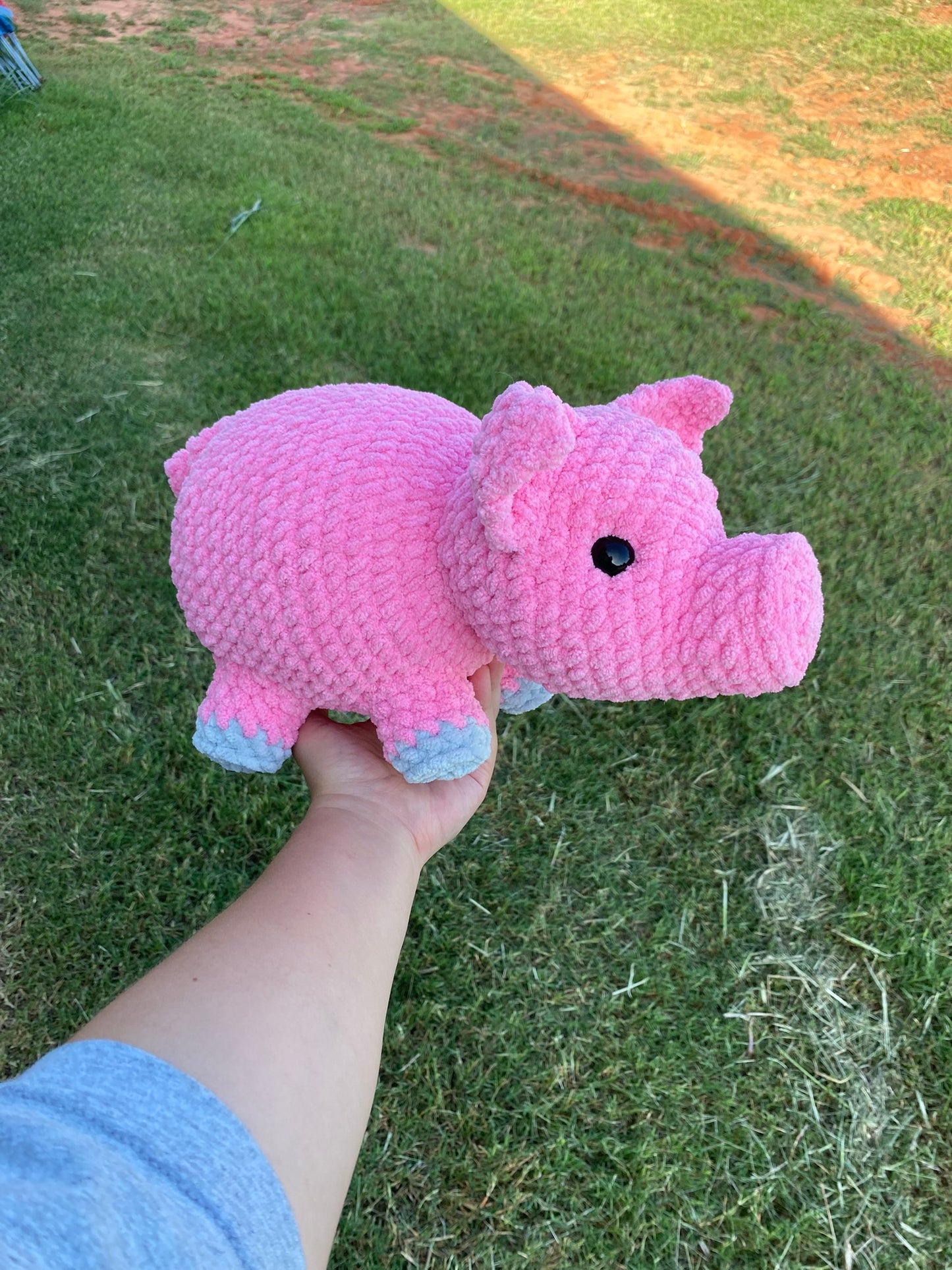 Low Sew Pig Crochet Pattern, Piggie, Farm Animal, Amigurumi Plushie (Digital Download PDF)
