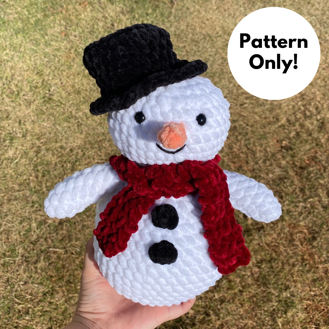 PATTERN ONLY*** Low Sew Crochet Snowman Pattern | Christmas | Instant Download PDF