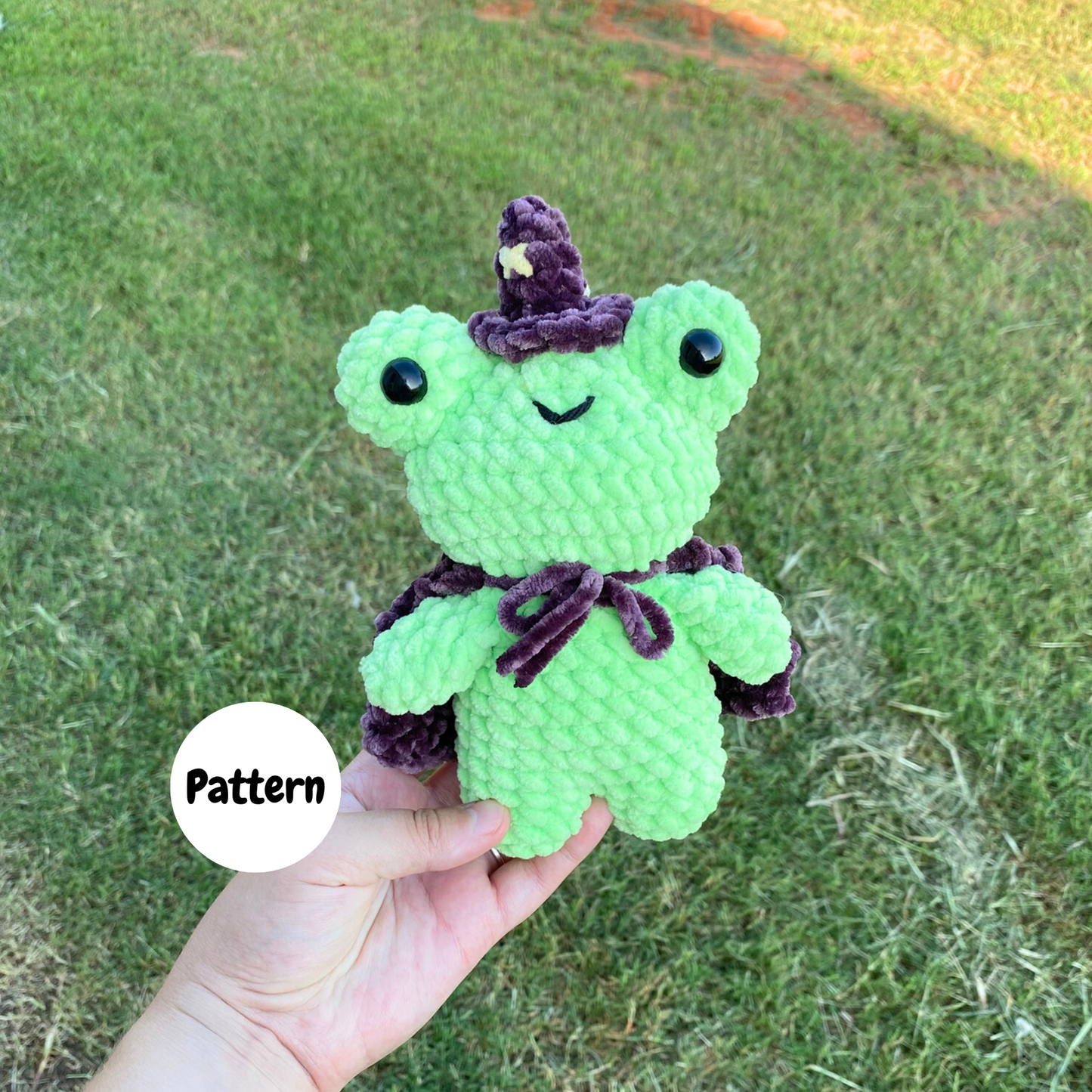 Wizard Frog Low Sew Crochet Pattern Digital Download PDF