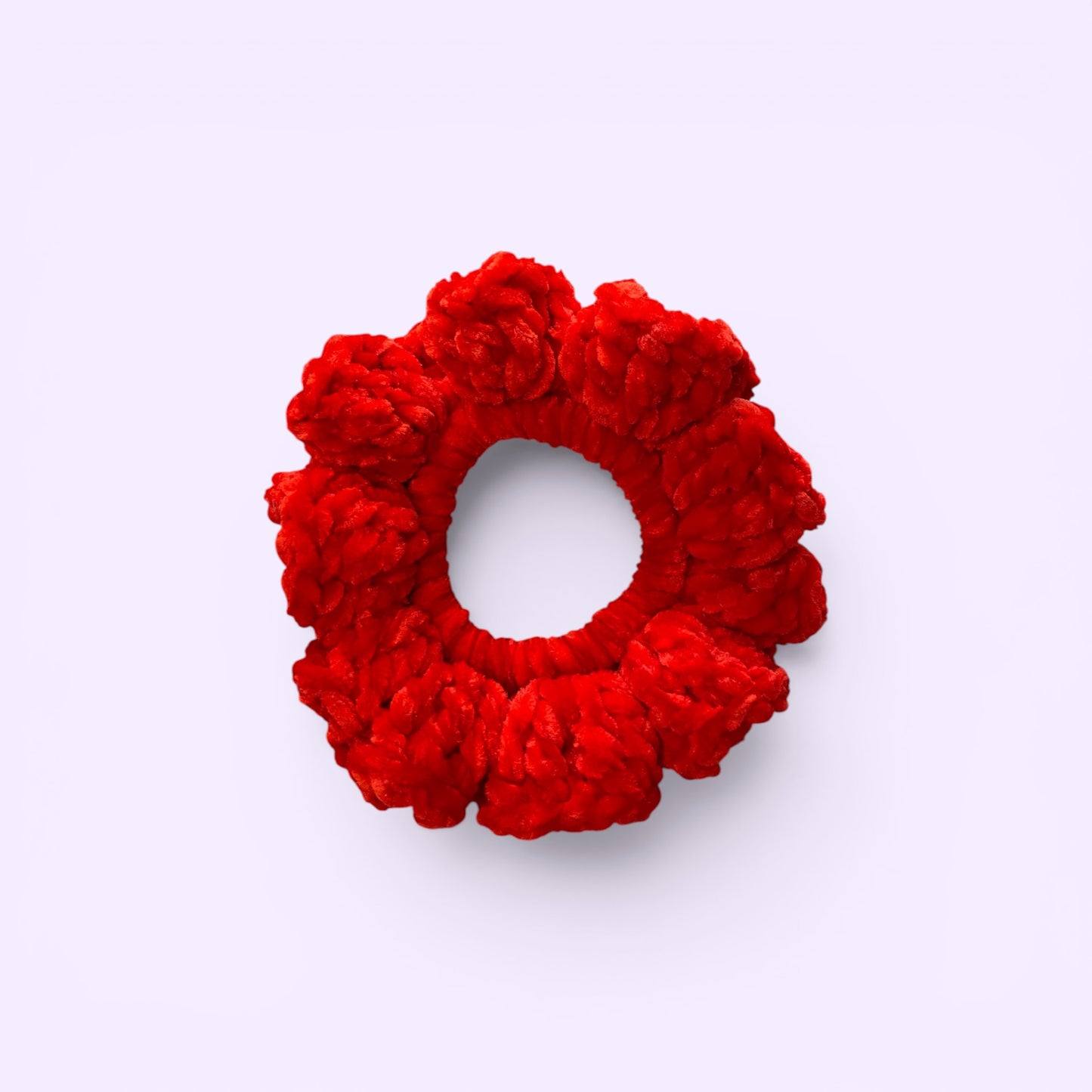 Red Velvet Crochet Scrunchie
