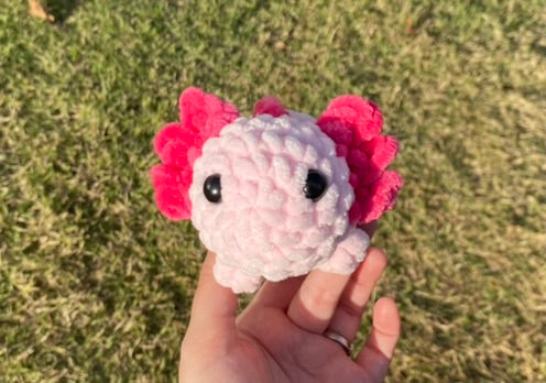 Small Axolotl Crochet Plushie