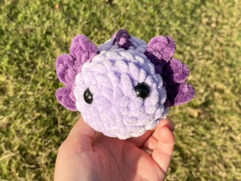 Small Axolotl Crochet Plushie