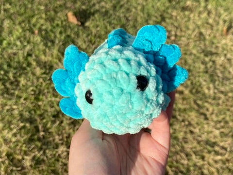 Small Axolotl Crochet Plushie