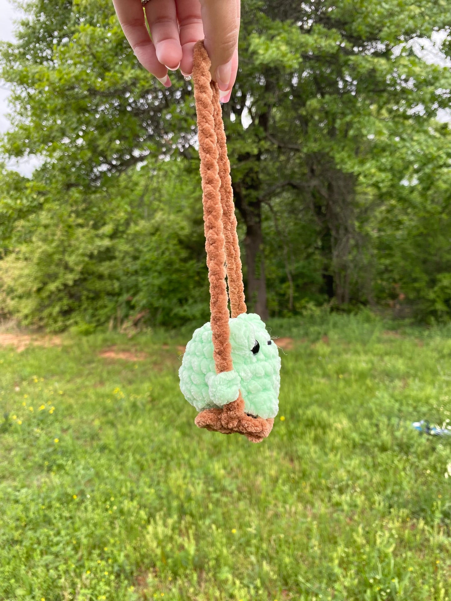 Frog on a Swing Crochet Amigurumi Pattern (PDF Download)