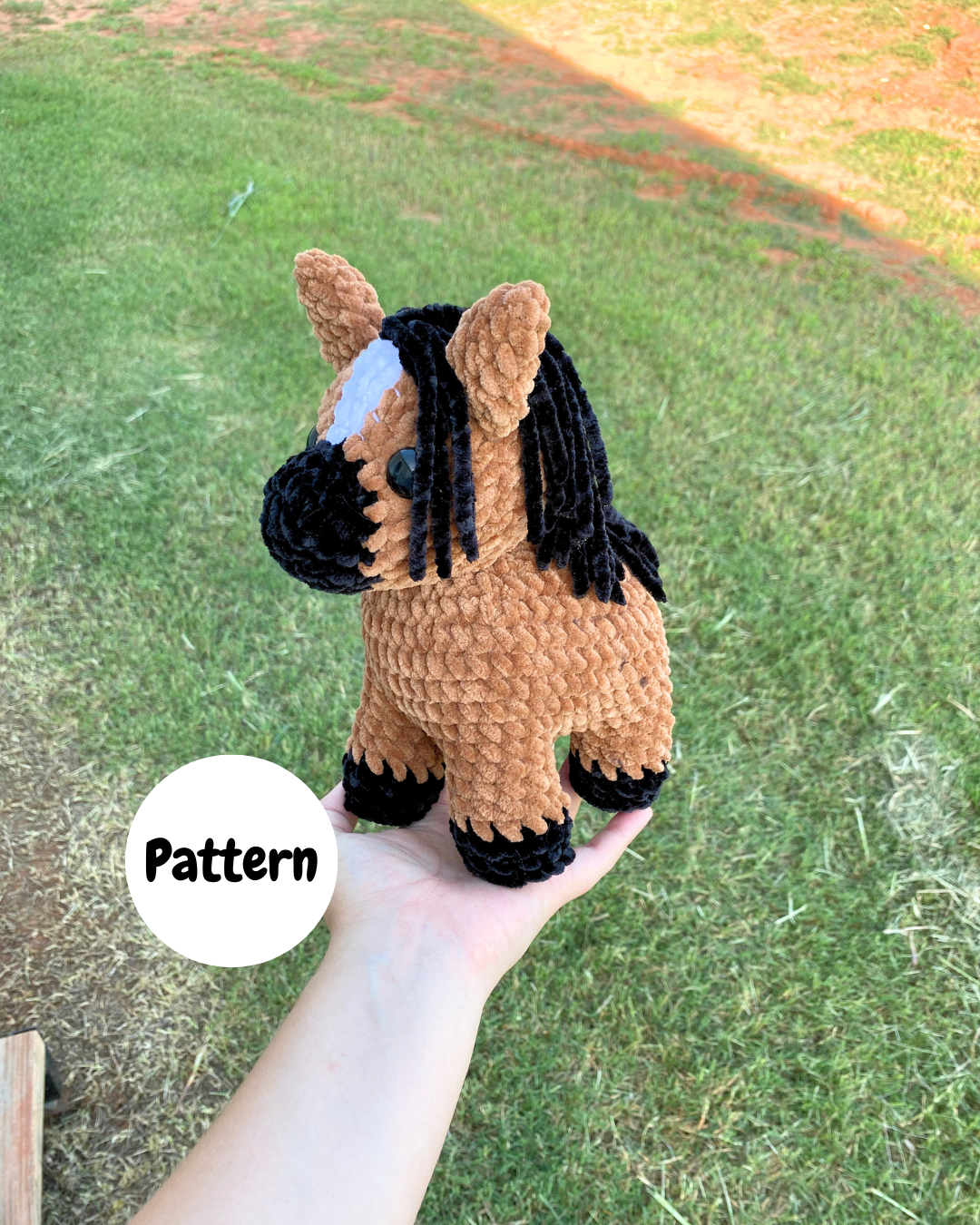 Crochet Horse Pattern PDF Digital Download, Plushie, Toy, Snuggler, Pony, Amigurumi