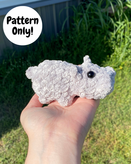 No Sew Baby Hippo Crochet Pattern: Easy Amigurumi (PDF Pattern)
