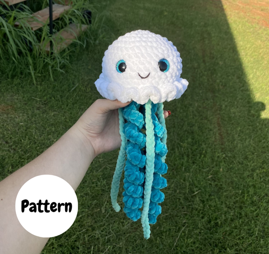Jammy The Jellyfish Crochet Pattern | Easy Pattern, Beginner Friendly, Cute Sea Creature, Ocean Animal, Water, Amigurumi Pattern PDF