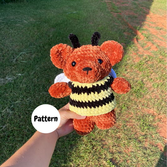 Low Sew Bee Bear Crochet Pattern Digital Download PDF