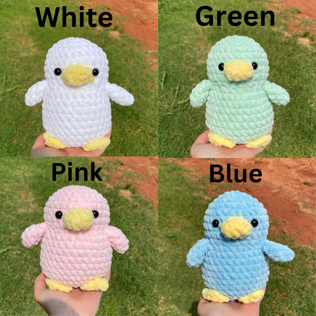 Build Your Own Crochet Duck Plushie With Bag and Hat Accessory