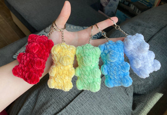 Crochet Gummy Bear Keychain